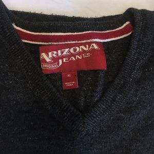 Men’s Arizona Jean Co. Dark Gray V-neck Sweater XL